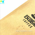 Kraft Paper Coffee Packaging Bag med ventil